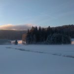 Winterliche Morgenstimmung im schneebedeckten Jostal